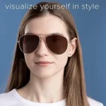 a woman wearing stylish sunglasses